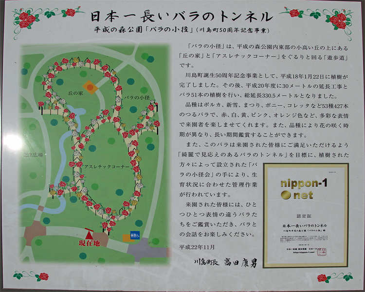 平成の森公園　バラの小径　案内図