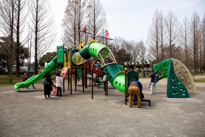 三橋総合公園　トリム広場　大型複合遊具「海賊船」