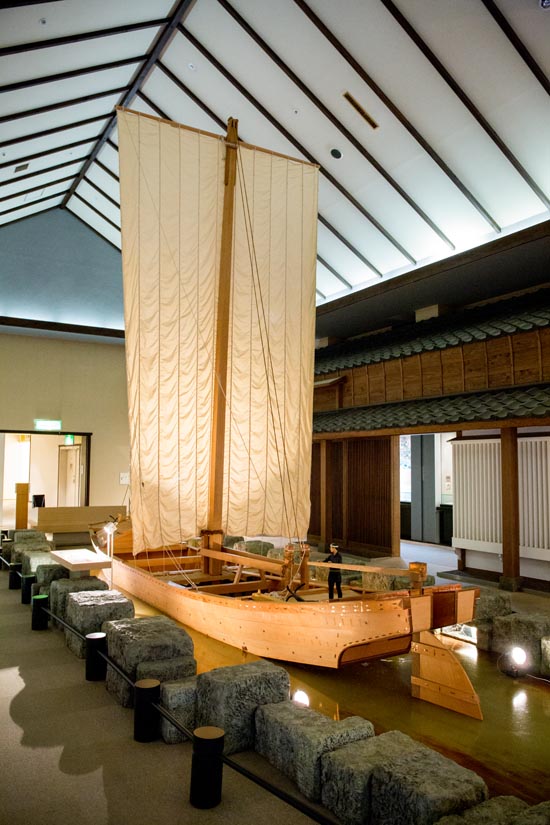 関宿城博物館　1階第3展示室　高瀬舟の巨大模型