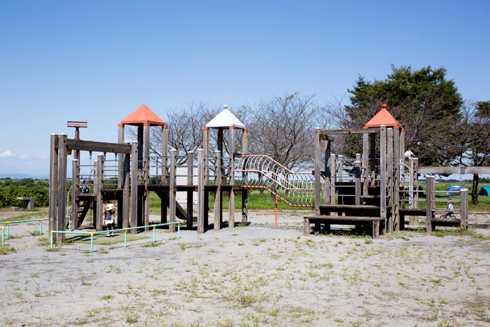 関宿城博物館　関宿にこにこ水辺公園　木製中型複合遊具